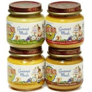 NEW EARTHS BEST ORGANIC 2ND GOURMET MEALS VARIETY PACK, 4 OUNCE JARS