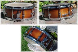  Finished Mahogany Snare Drum With Classic Tube Lug Style Maple Shell