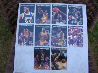 1992 Skybox Earvin Magic Johnson Set of USA Dream Team Cards #s 28