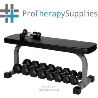XMark Flat Weight Bench with Dumbbell Rack XM 4414