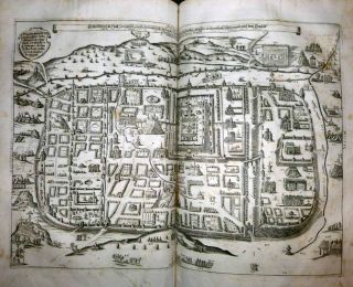 1670 ENDTER German Bible Superb Plates + 4 Rare Maps Visscher, Braun