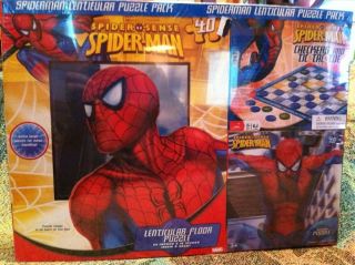 Spiderman Lenticular Puzzle Pack 2 Puzzles 1 Game New