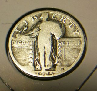 BEAUTIFUL 90% SILVER 1925 STANDING LIBERTY QUARTER IN GOOD CONDITION