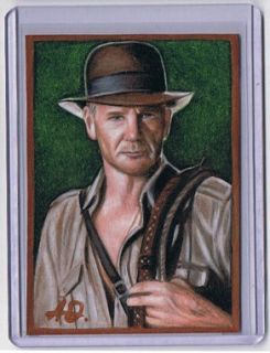 2012 ACEO Sketch Card Indiana Jones Harrison Ford 1 1