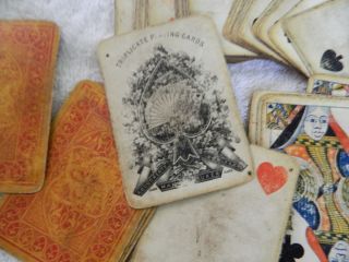   PLAYING CARDS TRIPLICATE COMPLETE SET A DOUGHERTY late 1800s maybe