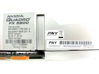  5800 PNY 4GB PCI E x16 Dual DVI GDDR3 SDRAM Video Graphics Card