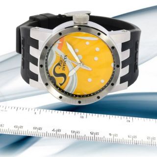 Invicta DNA Recycled Art Yellow Dial Eco Friendly Ladies Black Strap