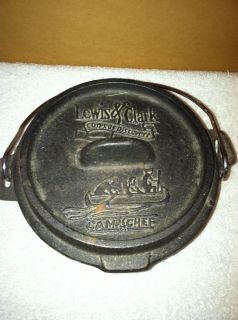 LEWIS CLARK CAMP CHEF 5 CAST IRON DUTCH OVEN small about 3 5 qt