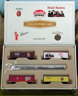 Set of Dutch Masters Cigar Train Box Cars N Scale 1 160 by Model Power