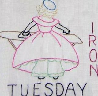  1930s Young Belle in Hoop Skirt Dow Transfer Pattern MO8523