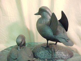 William Schultz Mandarin Duck Ed Bronze Sculpture