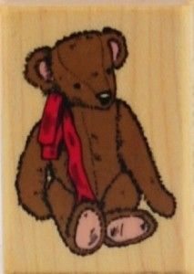Mounted Rubber Stamp by Comotion Old Fashioned Teddy Bear