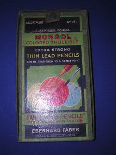 Vintage Eberhard Faber Mongol Colored Indelible Pencils IOB