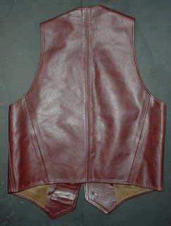 Walter Dyer Leather Vest Leather Buttons