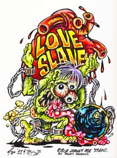 description love slave original art by veteran ed big daddy roth