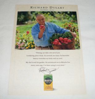 1993 Miracle Gro Ad Page Richard Dysart
