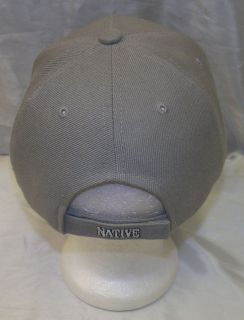 NWOT SANTO Embroidered Bear Dreamcatcher Native Adjustable Grey Hat