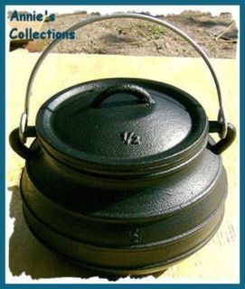 Cast iron Dutch oven Flat bottom 7qt Potjie Bean pot