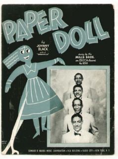 click to view image album sheet music paper doll mills