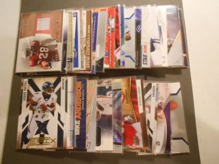 Huge Lot 24 NFL All Jersey Cards Game Used Lot of 24 Cards All