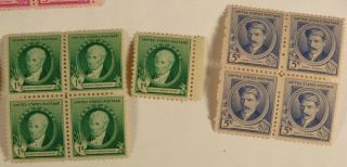Famous Americans Series Misc Mint Block Singles 1940