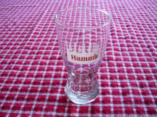 Vintage Hamms Pilsner Beer Glass Land Sky Blue Water