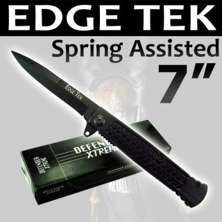 Edge Tek Spring Assisted Knife Slim Tactical Pocket Knives