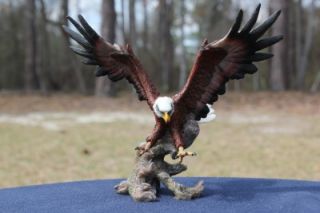 New Soaring Bald Eagle Statue Wings Spread Claws Sculpture Statue