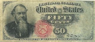  75 50 CENT FRACTIONAL CURRENCY 4th ISSUE EDWIN STANTON NICE GRADE NOTE