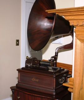 Edison Opera Cylinder Phonograph w/ Quarter Sawn Oak Cabinet 1912