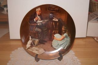Edwin Knowles Rockwell Collector Plate Storyteller