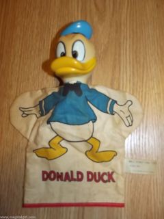 Vintage Disney Donald Duck Rubber Head Plush and Puppet