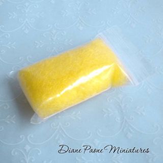 Easter Grass YELLOW Super Fine for Miniature Easter Baskets  Dollhouse