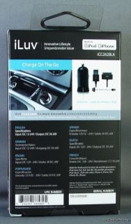 iLuv ICC 262 Black Micro Size USB Car Charger for iPod