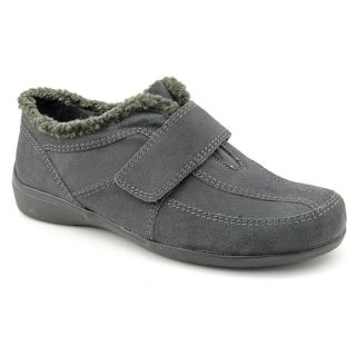 Easy Spirit Iggy Womens Size 7 Gray x Wide Regular Suede Loafers Shoes