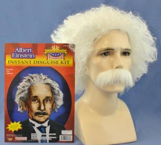 Einstein Scientist Costume Kit includes Wig and Moustache. Great for