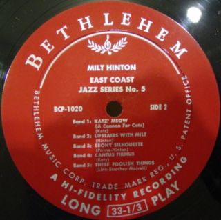 MILT HINTON east coast jazz no 5 LP Mint  BCP 1020 Vinyl 1955 Record