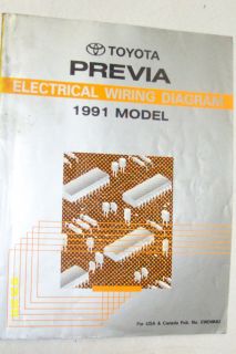 1991 Toyota Previa Van Electrical Wiring Diagram