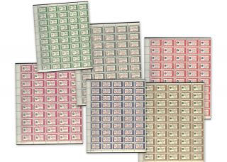 US Stamps 1139 44 American Credo Series Six Panes of 50 MNH BCV 95