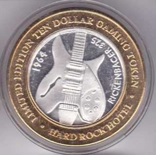 1999 Hard Rock 1964 Rickenbacer 325 6 Troy oz 999 Fine Silver Strike $