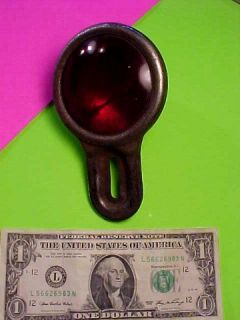 Very Early Red Glass Lic.Plate Rear Bumper Reflector Accessory>>>>>NO