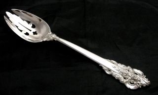Wallace Grande Baroque Sterling Pierced Serving Spoon