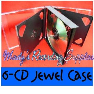 CD DVD Jewel Case Box for 6 Six Discs New 5 Pack Sale