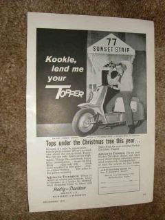   Davidson TOPPER scooter ad Edd Kookie Byrnes from 77 Sunset Strip