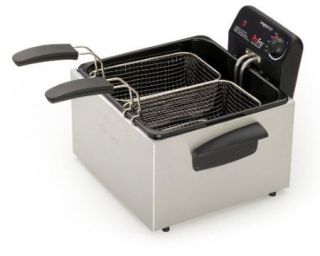 Presto Electric Stainless Steel Dual Tank Pro Fry Deep Fryer for