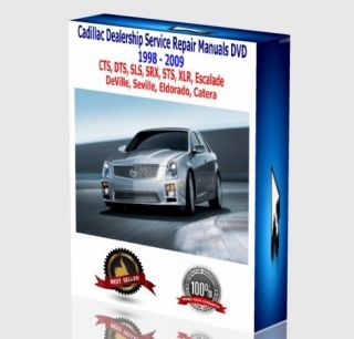 Cadillac Service Repair Manual DVD 1998 2009 DTS SLS Escalade cts SRS