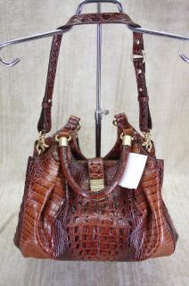 Brahmin Elisa Medium Crocodile Melbourne Embossed Leather Satchel $365