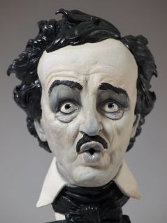 Edgar Allan Poe Boo Bust Resin Garage Model Kit by Tim Bruckner