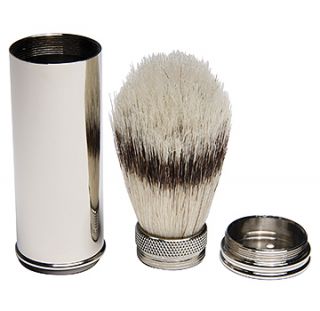 Holiday SB 8001 Travel Shaving Mug Brush Brass and Nickel Plated Pure