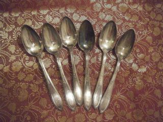 WM A. ROGERS A1 PLUS (ONEIDA) SILVERPLATE Tea Spoons, Set of 6